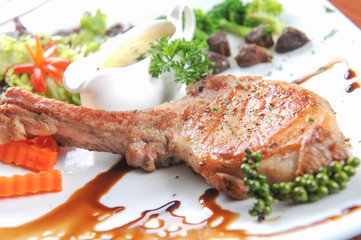 Barbecue pork steak