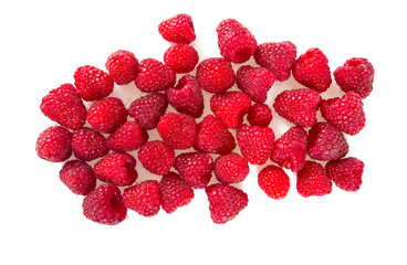 raspberries isolated on white