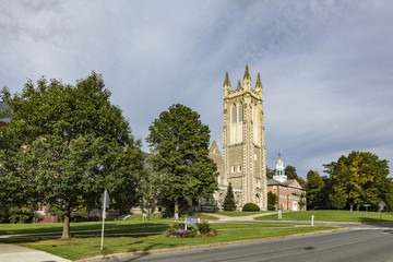 Fototapeta na wymiar Thompson Memorial Chapel in Williamstown, Berkshire County, Massachusetts