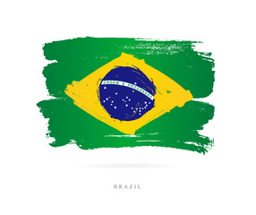 Flag of Brazil. Abstract concept