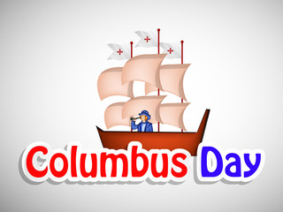 Naklejka premium illustration of elements of Columbus Day Background