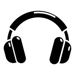 Headphones icon , simple style