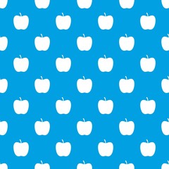 Glossy apple pattern seamless blue