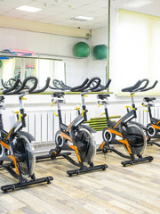 fitness bicycle close up