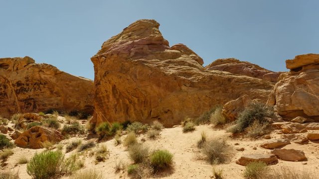 Valley of Fire Sandstone Rock Formation in Nevada Desert USA