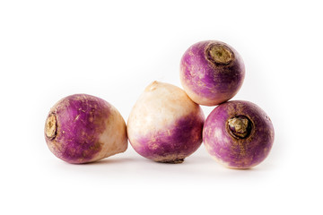 turnips isolated on white background