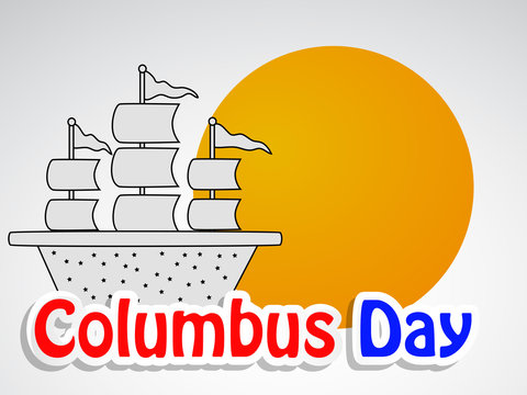 illustration of elements of Columbus Day Background