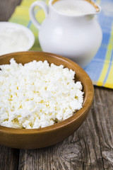 Cottage cheese, sour cream and milk
