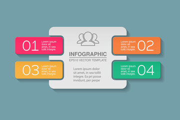 Vector infographic template for diagram, graph, presentation, chart, business concept with 4 options.