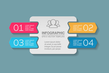 Vector infographic template for diagram, graph, presentation, chart, business concept with 4 options.