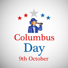 illustration of elements of Columbus Day Background