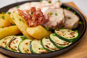 meat with vegetables