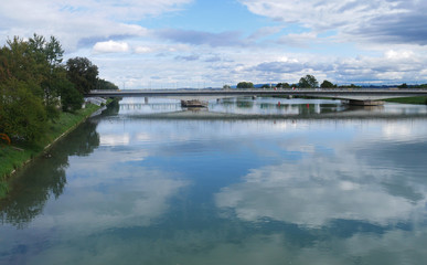 Fototapeta na wymiar Bridge over the Drava River