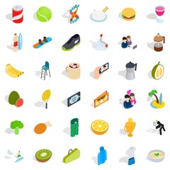 Dynamic icons set, isometric style