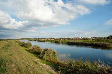 Fototapeta na wymiar Saale Elster Kanal bei Dölzig