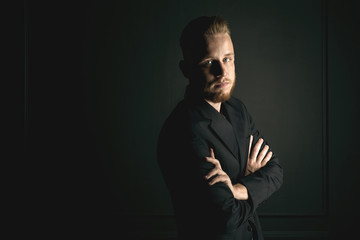 Obraz premium young bearded fashion man