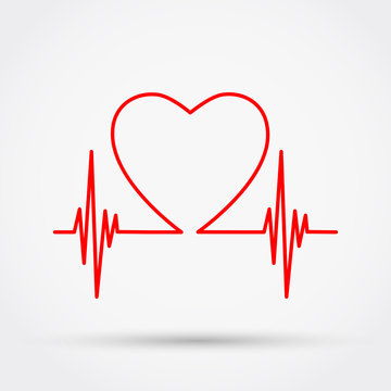 Heartbeat vector illustration.