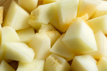 melon on table