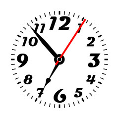 Clock face vector illustration.