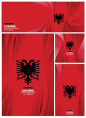 Naklejka premium Abstract Albania Flag Background.