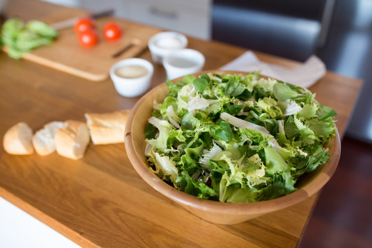 Fresh salad in the kitchen