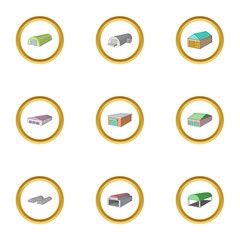 Fototapeta premium Garage icons set, cartoon style