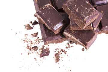 chocolate isolated on white