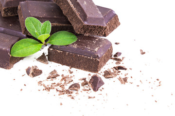 chocolate isolated on white