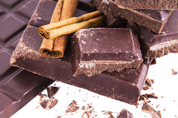 chocolate isolated on white