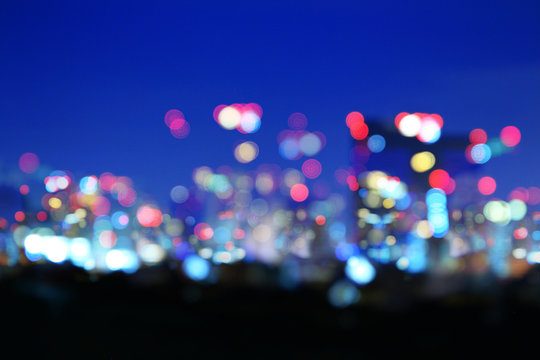 blur city light landscape background for Business concept