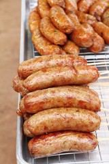 Grilled sausage asia is delicious in market