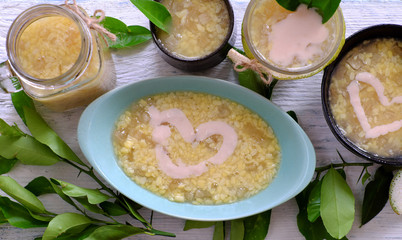 grapefruit sweet gruel, Vietnamese sweet soup