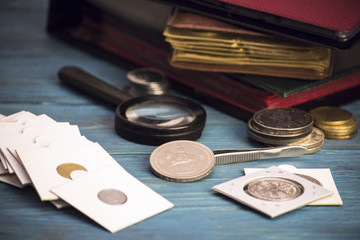 numismatics, collect old coins