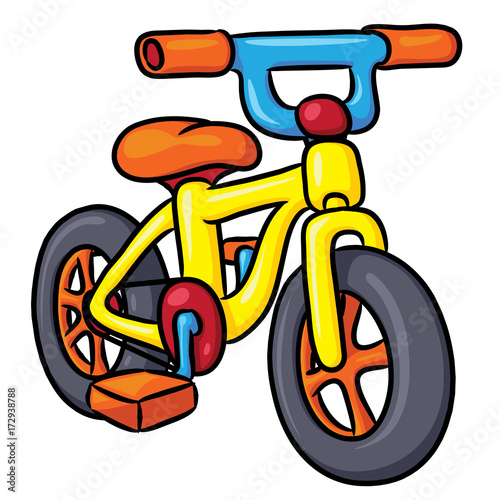 "Bicycle Cartoon Illustration of cute cartoon bicycle." Stock image and royaltyfree vector