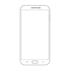 Outline drawing smartphone. Elegant thin line style design