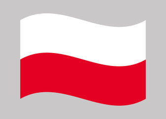 Flag of Poland. National Poland flag, vector illustration