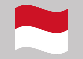 Monaco flag. National flag of Monaco, vector illustration