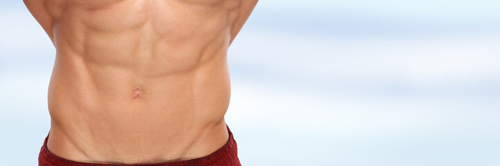 Bauchmuskeln Abs Sixpack Bauch Textfreiraum Bodybuilder Bodybuilding Muskeln