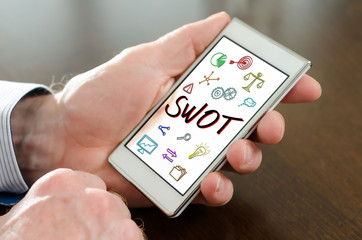 Swot concept on a smartphone