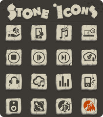 digital music icon set