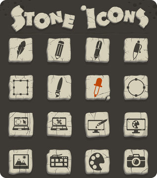 design stone icon set