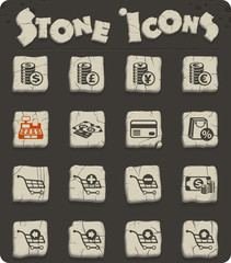 e-commerce stone icon set
