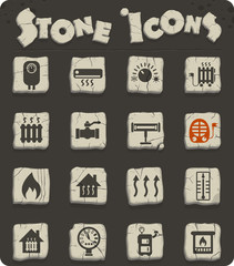 heating icon set