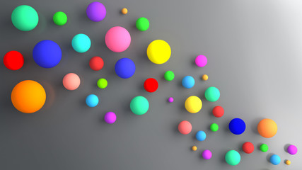 Abstract colored balls