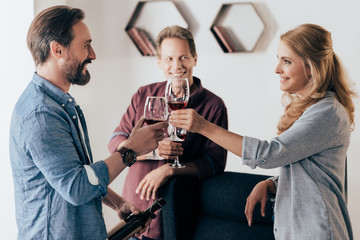 friends drinking wine