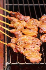 roasted pork is delicious in the market