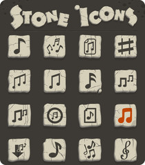 musical notes icon set