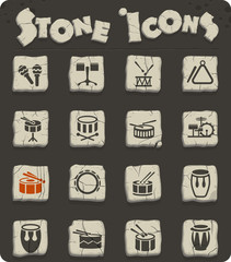 rhythm instruments icon set