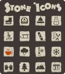 winter icon set