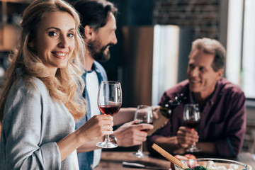 friends drinking wine
